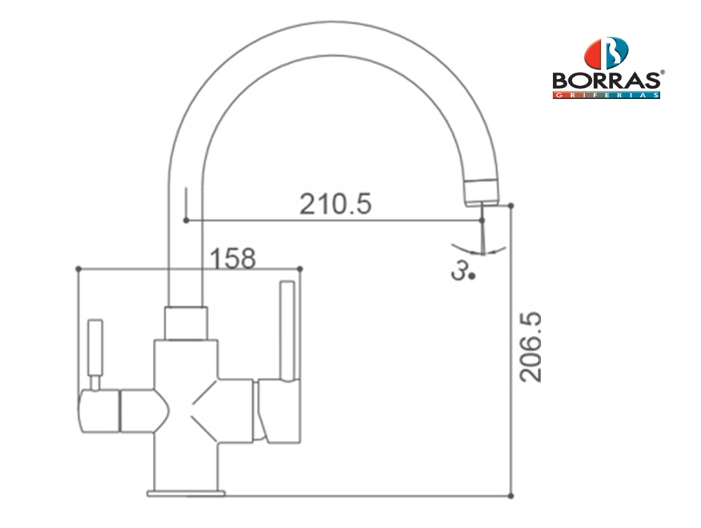 ▷ Grifo de osmosis para cocina Borrás M2065C