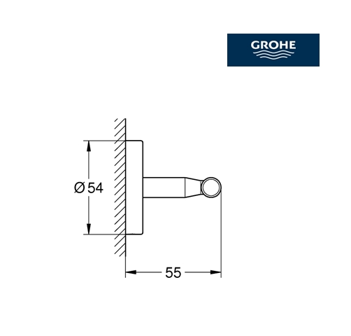 colgador baño baucosmopolitan grohe 40461001 cromo